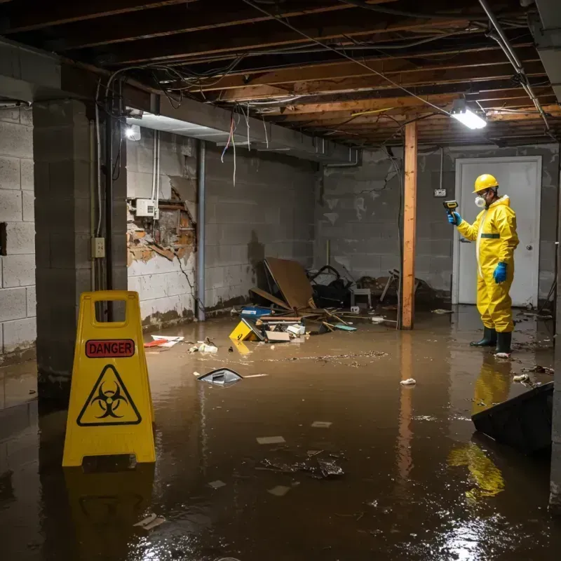 Flooded Basement Electrical Hazard in Bluefield, VA Property