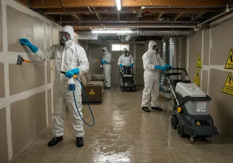 Basement Moisture Removal and Structural Drying process in Bluefield, VA